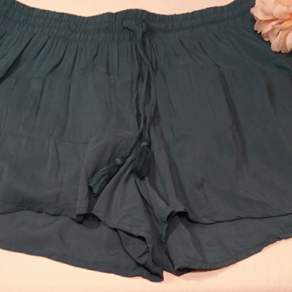 Dark Green Nylon Shorts